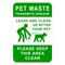 Sign Solutions Usa Pet Waste Please Keep This Area, Aluminum, 18 in x 12 in DCS09DWT1218CUS00051 - alternate 1